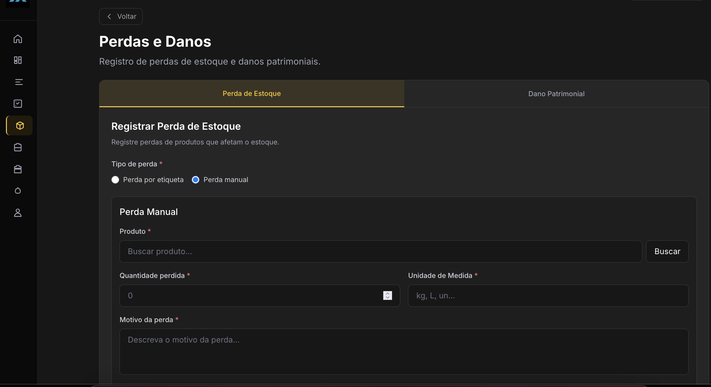 Controle de perdas e danos